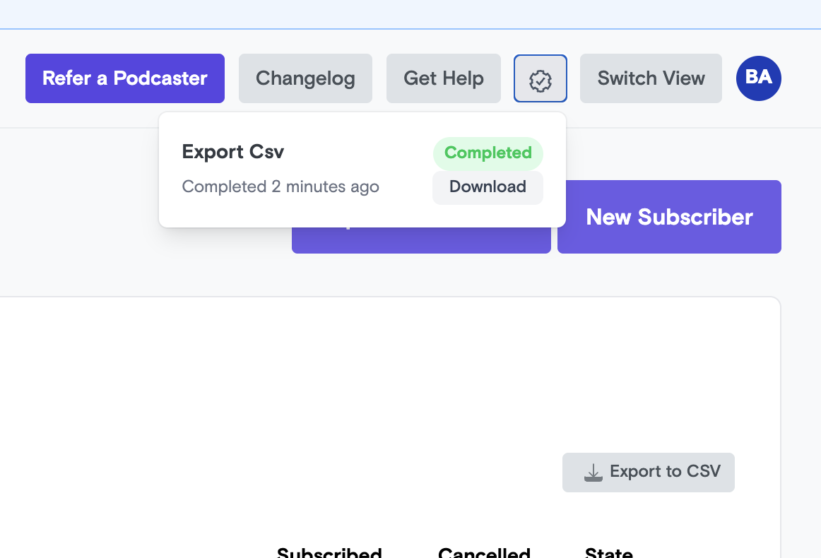 Headline image for Improved Subscriber Export